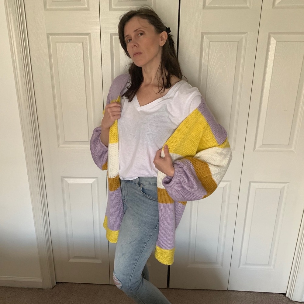 Pretty Little Thing colorblock cardigan